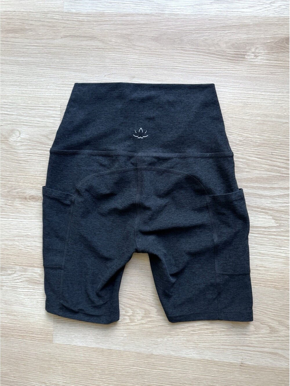 Beyond Yoga Womens‎ Black Spacedye High Waisted Biker Shorts Size XS Pockets